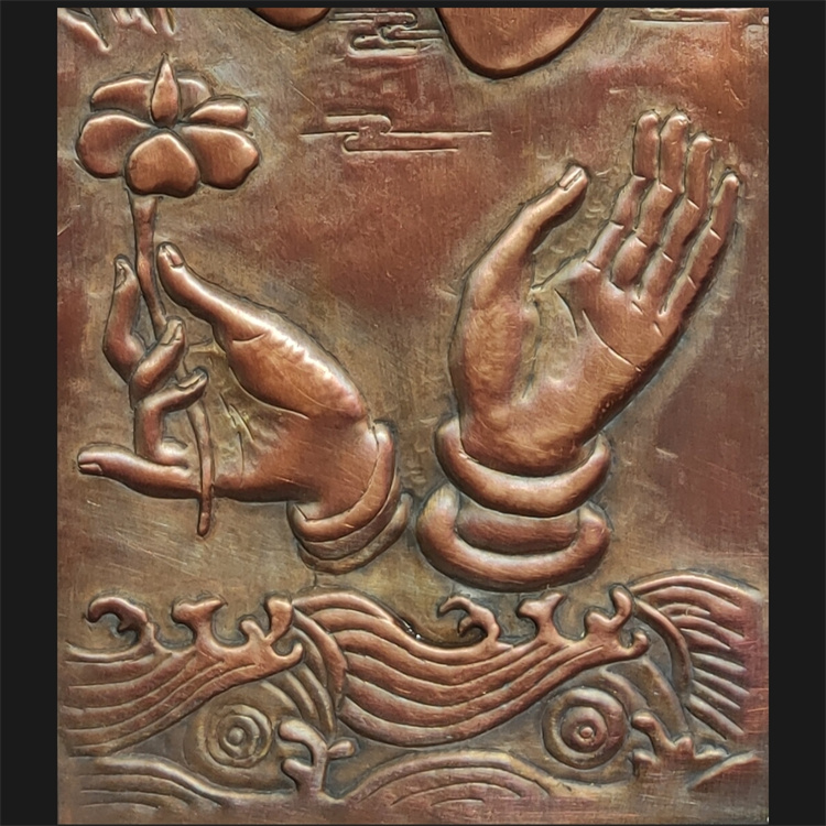 手工錾刻浮雕	--铜浮雕画