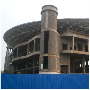 焦作市第一中学体育馆续建工程网架屋面及幕墙工程