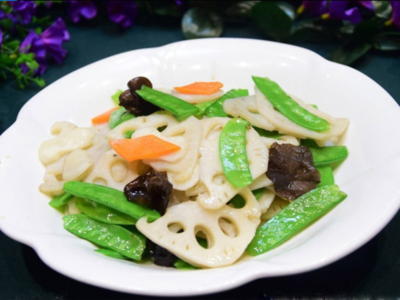 扁豆炒藕片