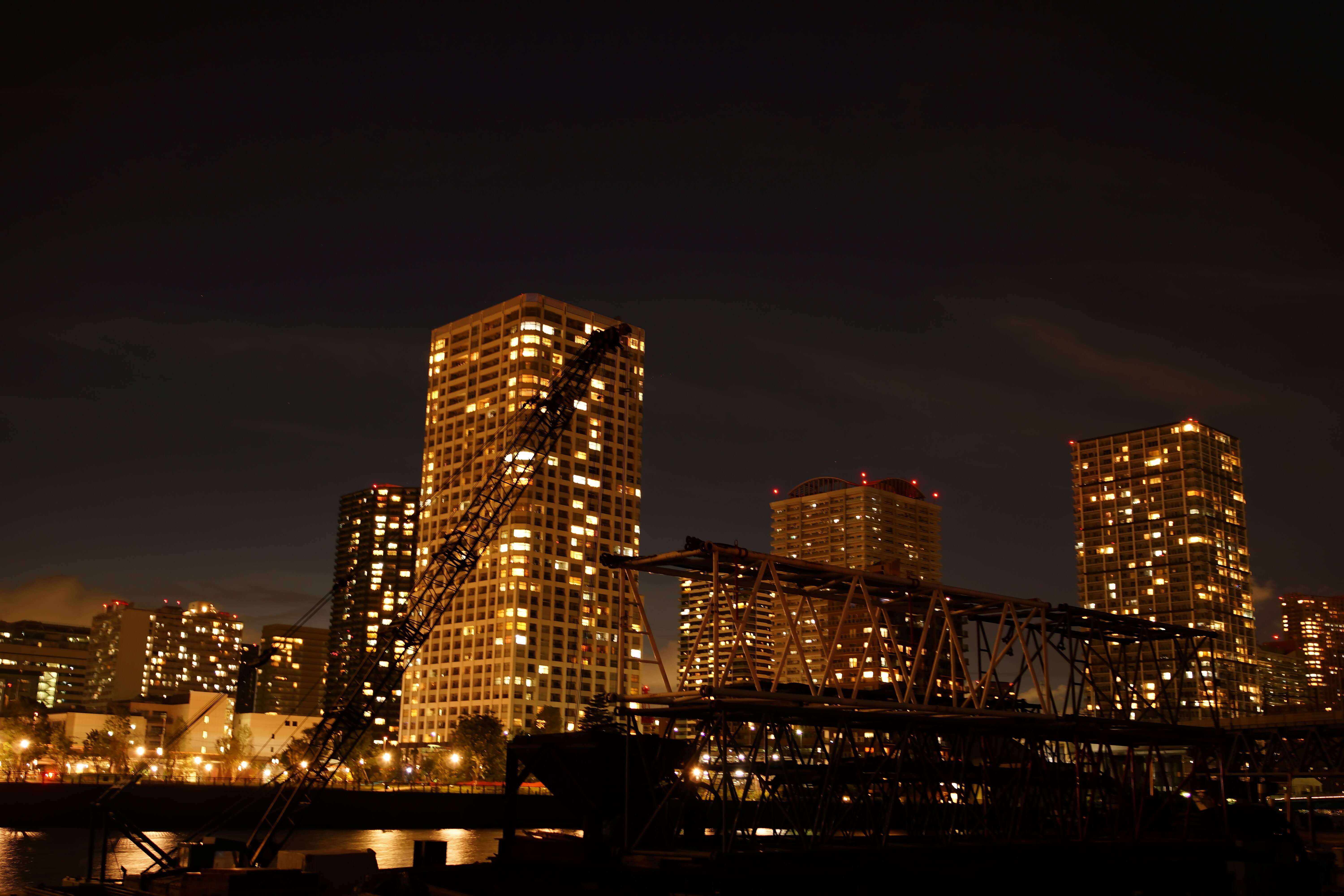 夜景,大桥,货运,物流