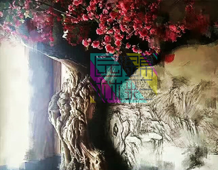 水泥假树大门 景区大门景观雕塑水泥仿真树制作