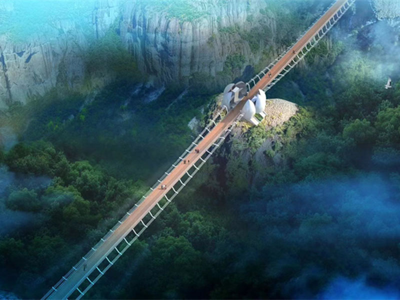 人 行 索 桥 、 玻 璃 眺 台