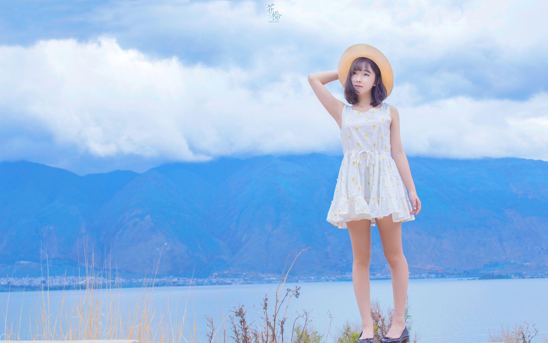 美女,海边,小清新